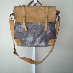Jesslyn Blake Canvas Leather Messenger Bag Crossbody Satchel Laptop Work Tote